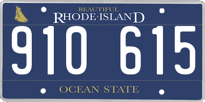 RI license plate 910615