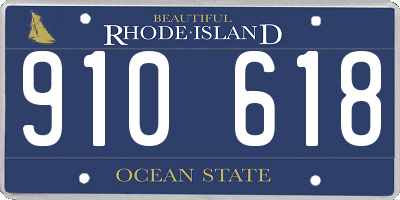 RI license plate 910618