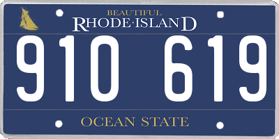 RI license plate 910619