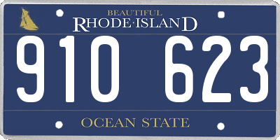 RI license plate 910623