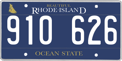 RI license plate 910626