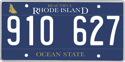RI license plate 910627