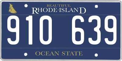 RI license plate 910639