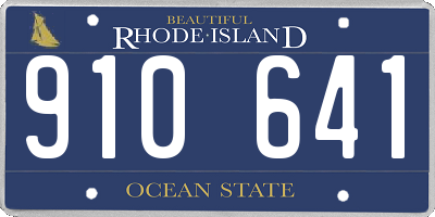 RI license plate 910641