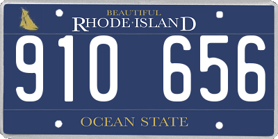 RI license plate 910656