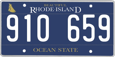 RI license plate 910659