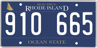 RI license plate 910665