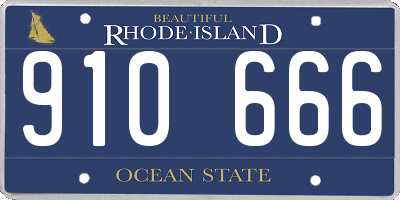 RI license plate 910666