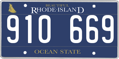 RI license plate 910669