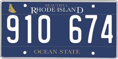 RI license plate 910674
