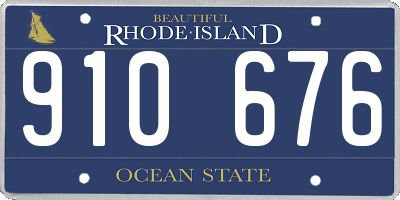 RI license plate 910676