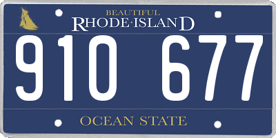 RI license plate 910677