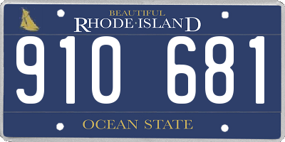RI license plate 910681