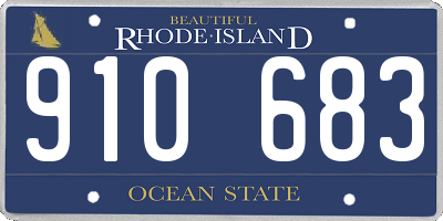 RI license plate 910683