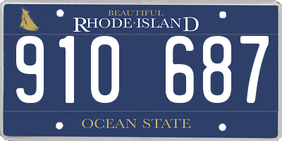 RI license plate 910687