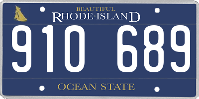 RI license plate 910689