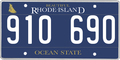 RI license plate 910690