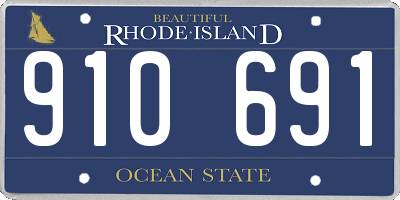 RI license plate 910691