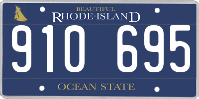 RI license plate 910695