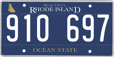 RI license plate 910697