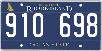 RI license plate 910698