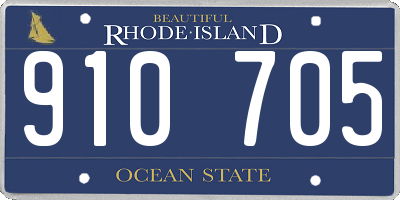 RI license plate 910705