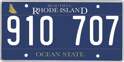 RI license plate 910707