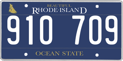 RI license plate 910709