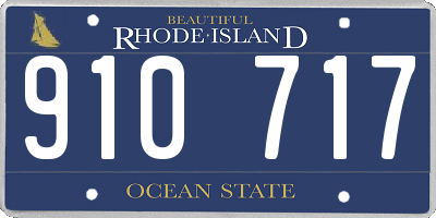 RI license plate 910717