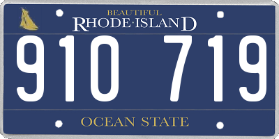 RI license plate 910719
