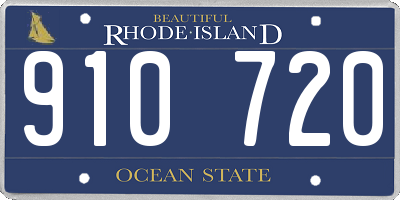 RI license plate 910720