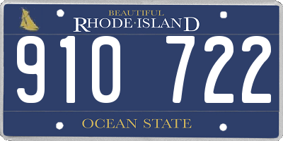 RI license plate 910722