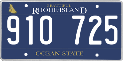 RI license plate 910725