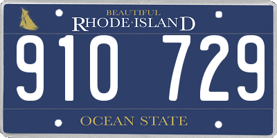 RI license plate 910729