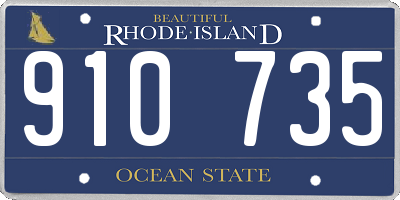 RI license plate 910735