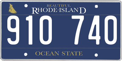 RI license plate 910740