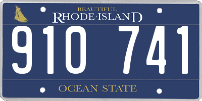 RI license plate 910741