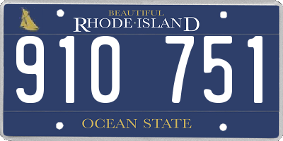RI license plate 910751