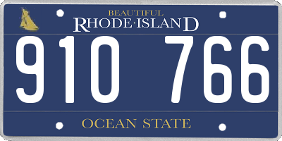 RI license plate 910766
