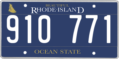RI license plate 910771