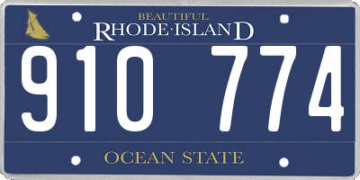 RI license plate 910774
