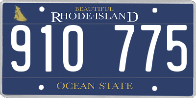 RI license plate 910775