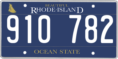 RI license plate 910782