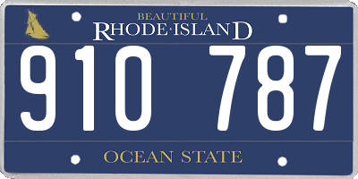 RI license plate 910787