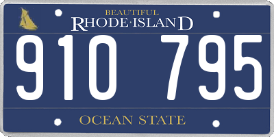 RI license plate 910795
