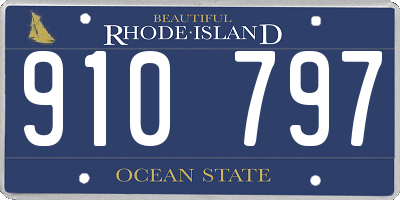 RI license plate 910797