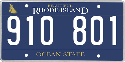 RI license plate 910801
