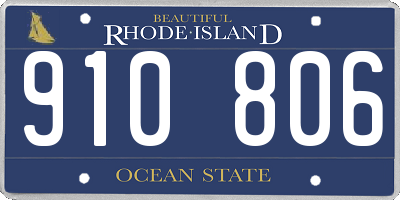 RI license plate 910806