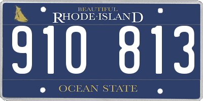 RI license plate 910813