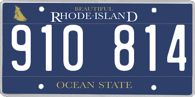 RI license plate 910814